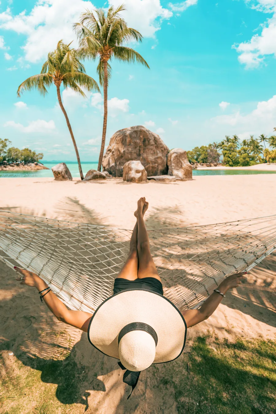 Guest relaxing by the beach