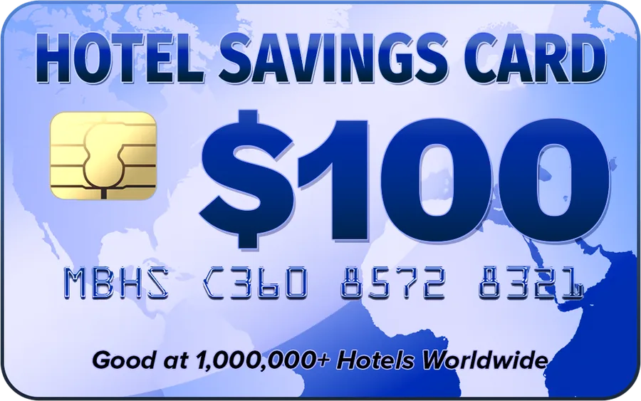 $100 hotel savings card